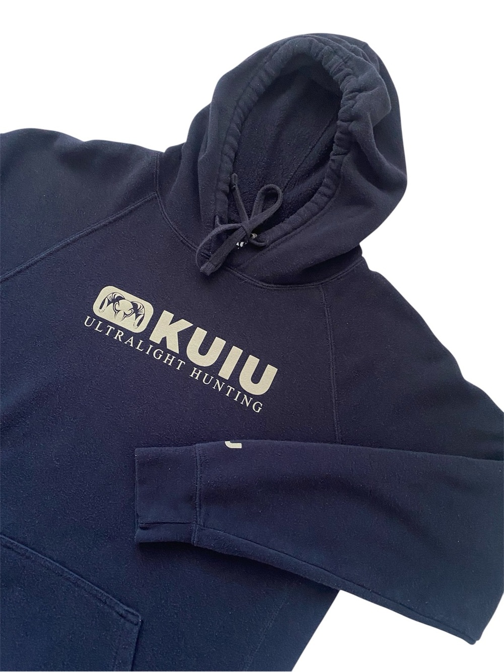 KUIU Women’s Black Ultralight Hunting Hoodie with Cream Logo